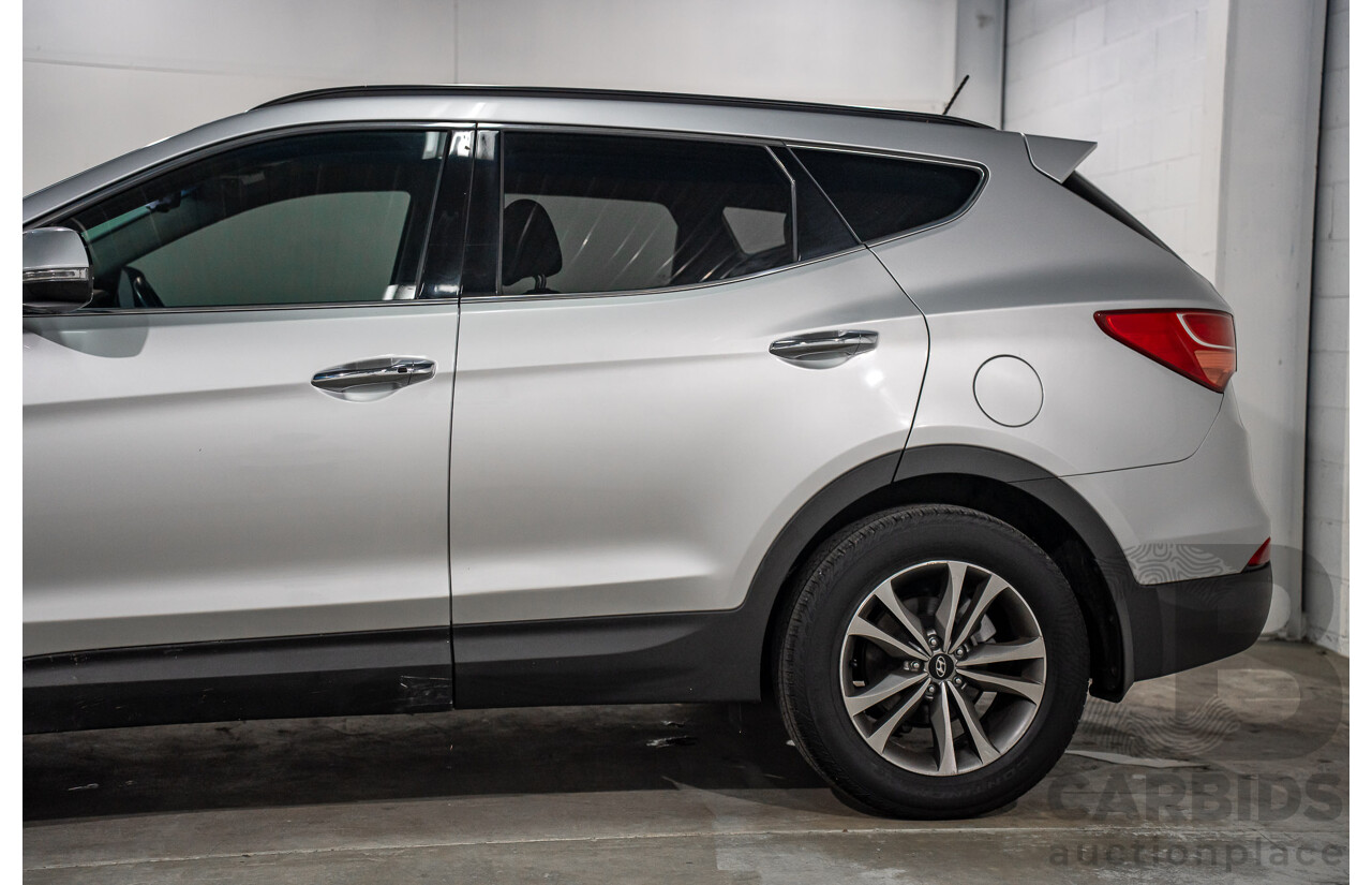 12/2015 Hyundai Santa Fe Elite CRDi (4x4) DM MY15 4d Wagon Sleek Silver Metallic Turbo Diesel 2.2L