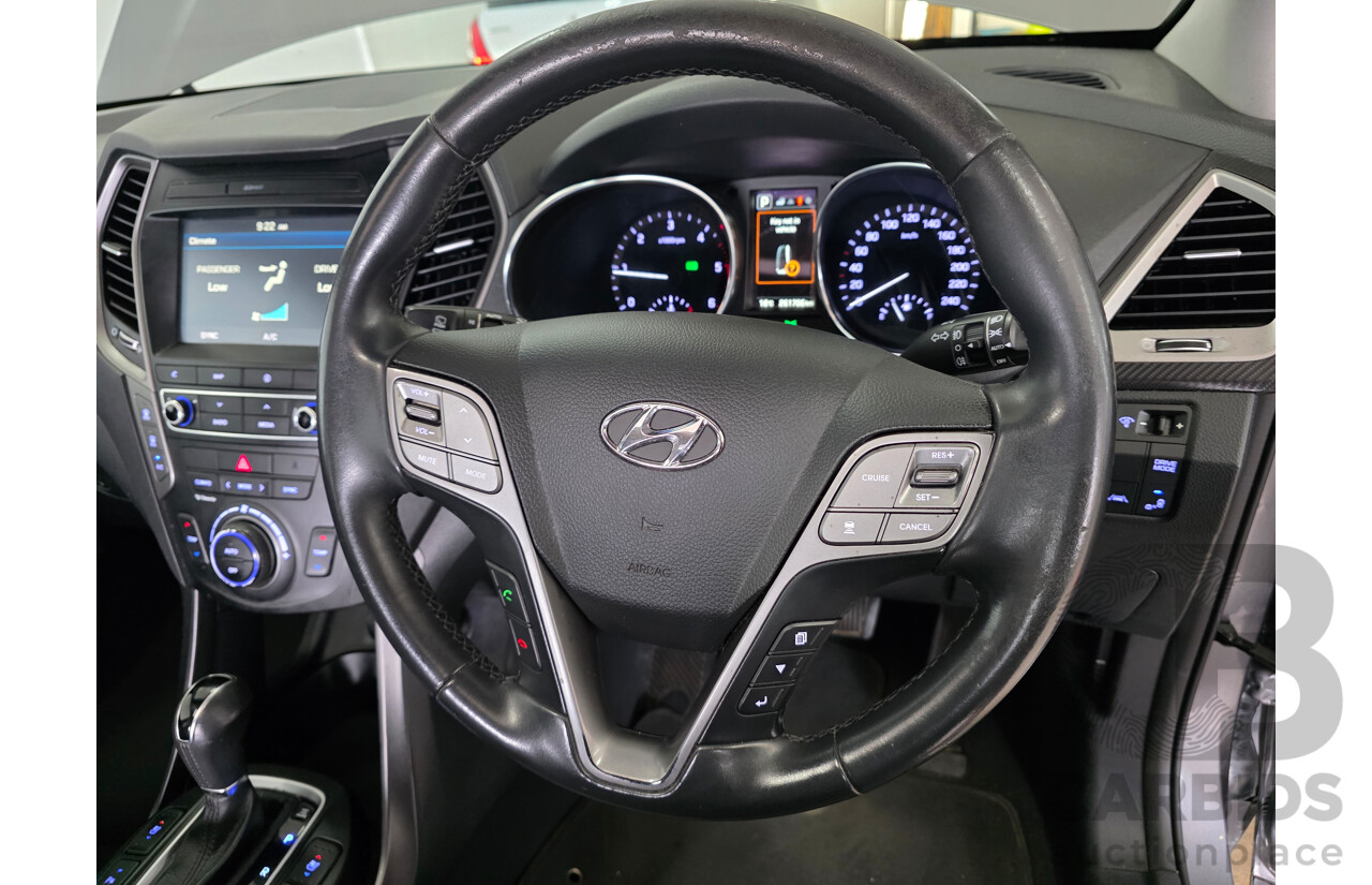 11/2015 Hyundai Santa Fe Highlander CRDi (4x4) DM SERIES II (DM3) 4d Wagon Silver Turbo Diesel 2.2L