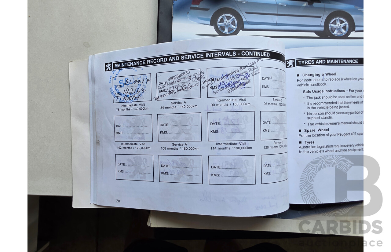 01/2007 Peugeot 407 ST Touring Executive  4D Wagon Silver 2.2L