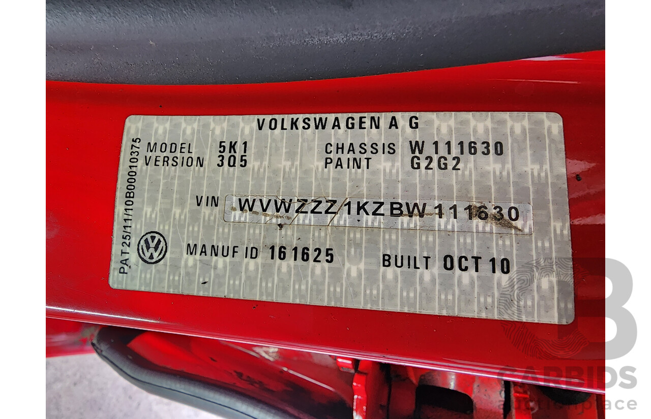 12/2010 Volkswagen Golf 118 TSI Comfortline 1K MY11 5d Hatchback Red 1.4L