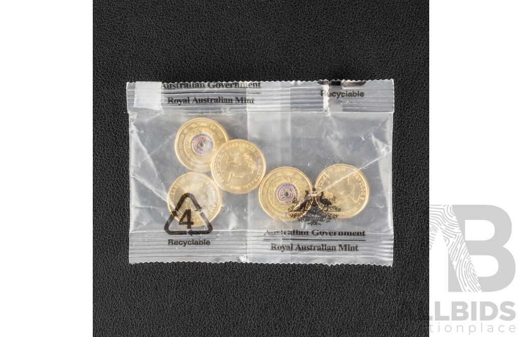 Five Australian RAM 2021 Two Dollar Coins, Indigenous Military Service