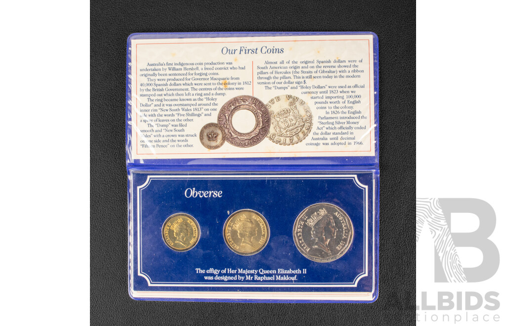 Australian 1988 UNC Fifty Cent, One Dollar,Two Dollar Coins, Arnotts Coin Collection