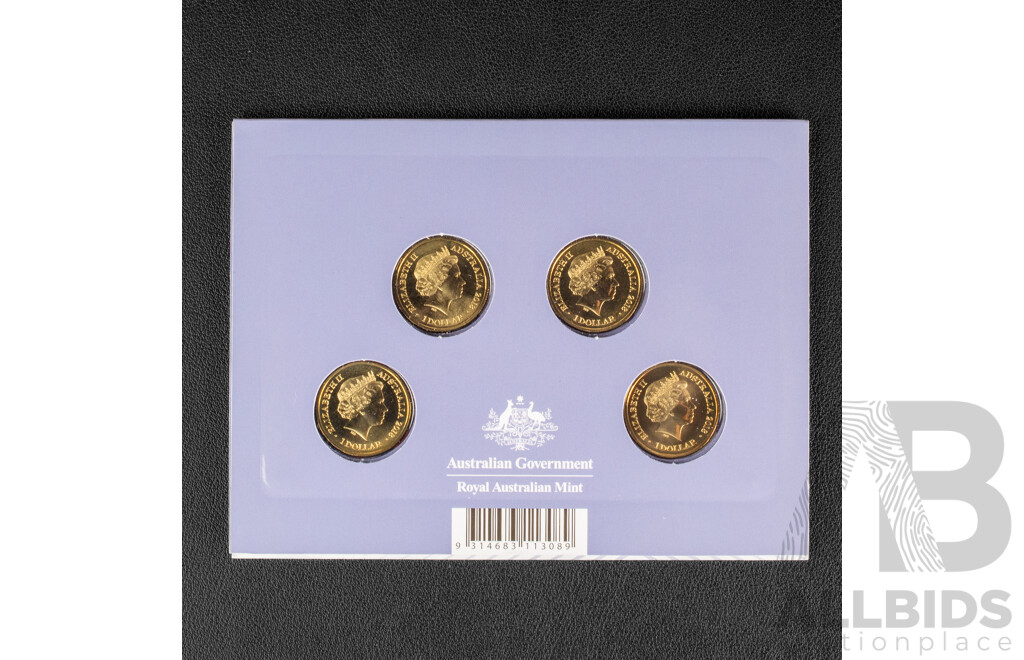 2018 Set of 4 $1 mint marked UNC coins. Rascals and Ratbags.
