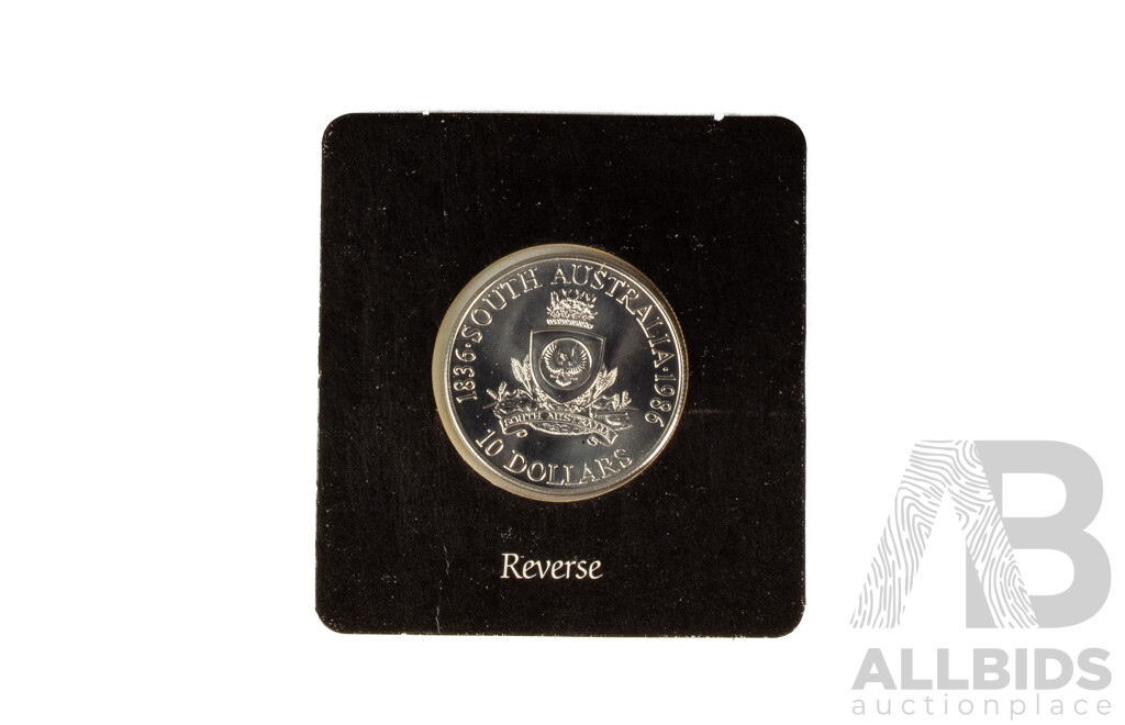 Australian RAM 1986 Silver Ten Dollar Coin, State Series, South Australia