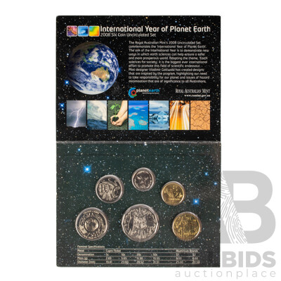 2008 Set of six UNC coins. Year of Planet Earth.