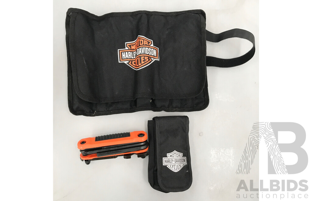 Harley Davidson Tool Kit Set and Harley Davidson Folding Hex/Torx Key Set - Lot of 2