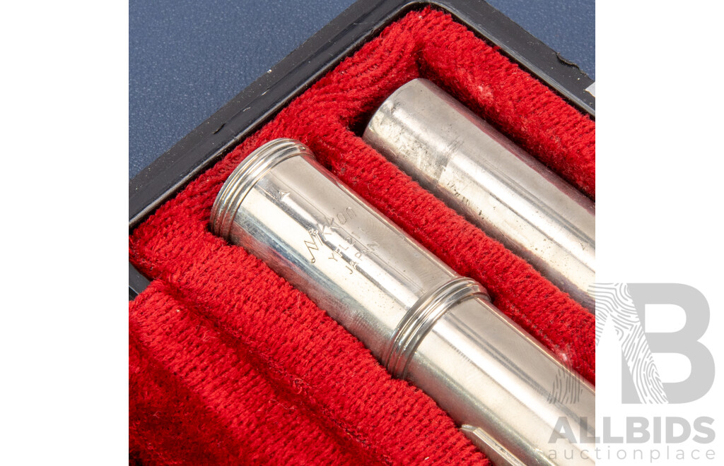 Vintage Nikkan Flute with Felt Lined Case, Made in Japan