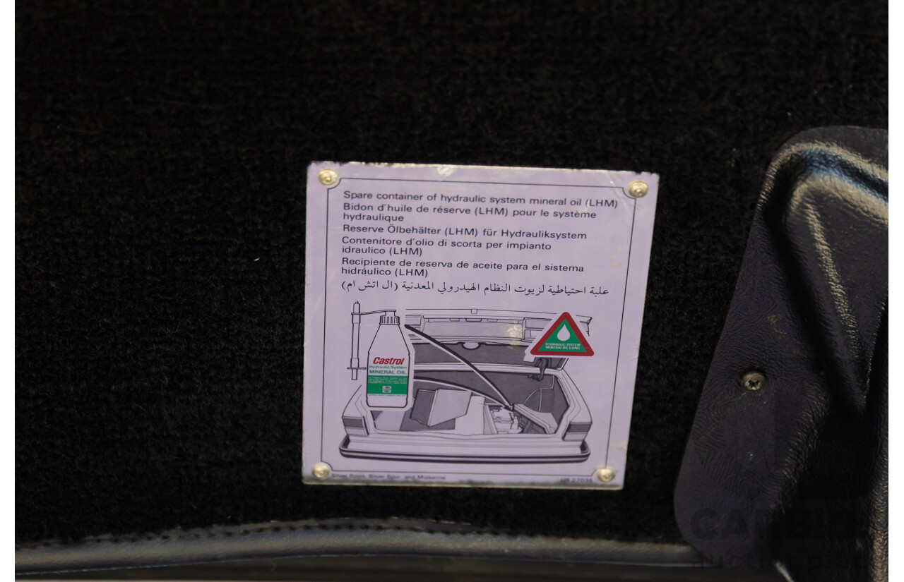 1984 Rolls-Royce Silver Spirit 4d Sedan Twin Carb V8 Georgian Silver Metallic V8 6.8L