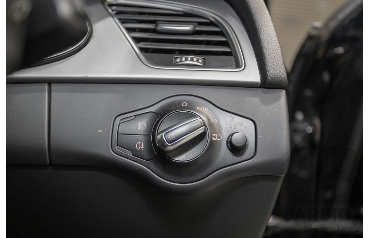 6/2013 Audi A4 2.0 TFSI Quattro (AWD) B8 MY13 4D Sedan Phantom Black Pearlescent Turbo 2.0L