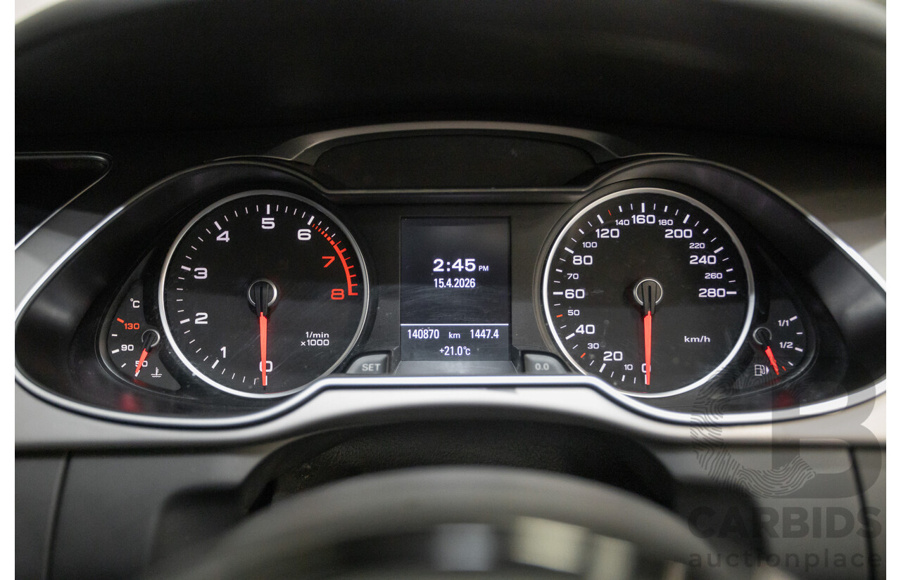 6/2013 Audi A4 2.0 TFSI Quattro (AWD) B8 MY13 4D Sedan Phantom Black Pearlescent Turbo 2.0L