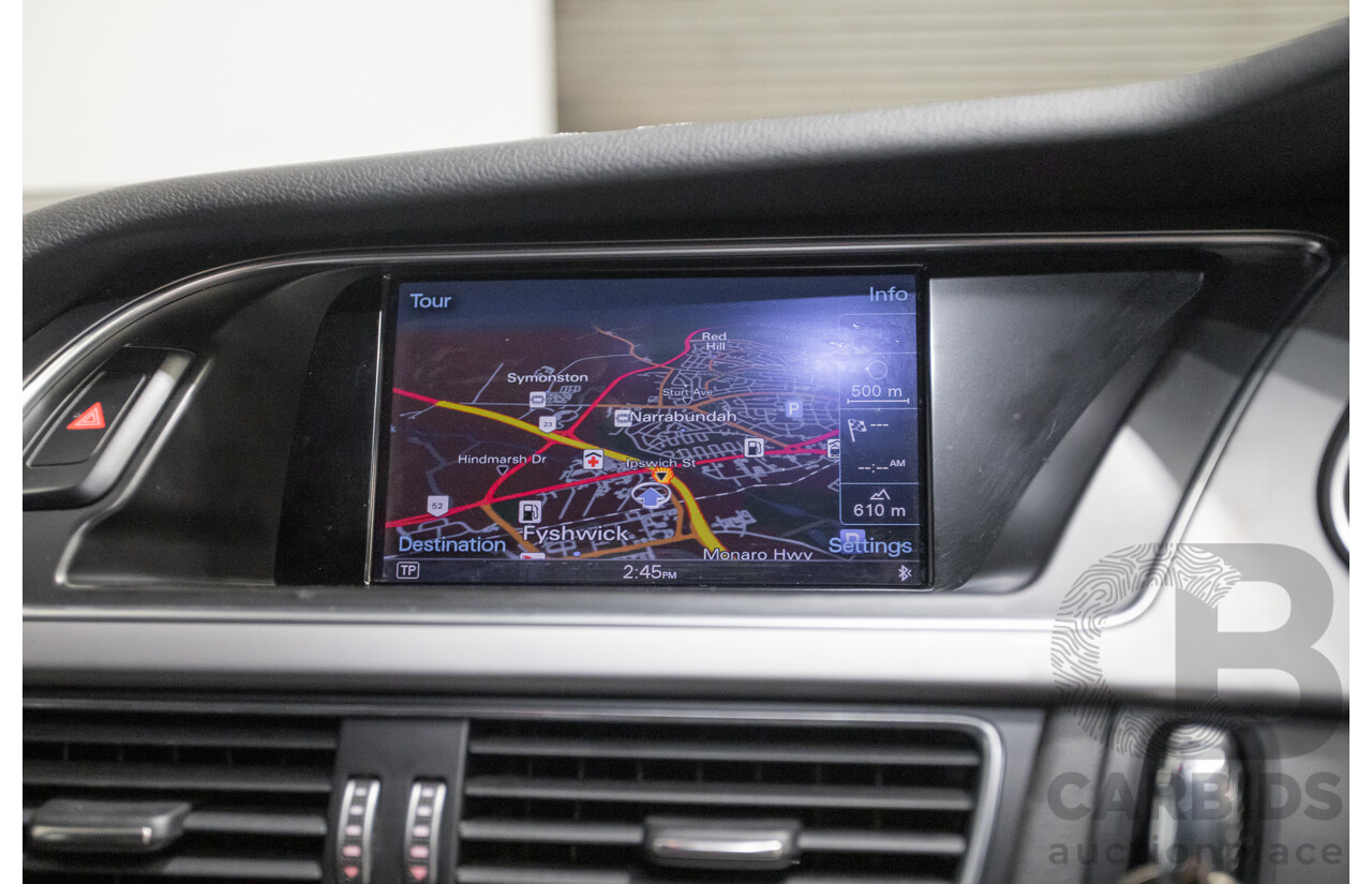 6/2013 Audi A4 2.0 TFSI Quattro (AWD) B8 MY13 4D Sedan Phantom Black Pearlescent Turbo 2.0L