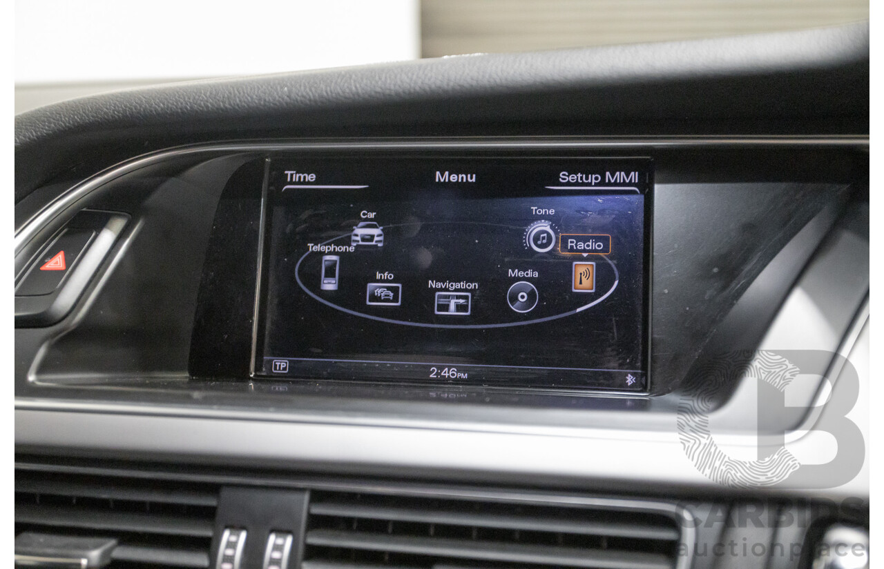 6/2013 Audi A4 2.0 TFSI Quattro (AWD) B8 MY13 4D Sedan Phantom Black Pearlescent Turbo 2.0L