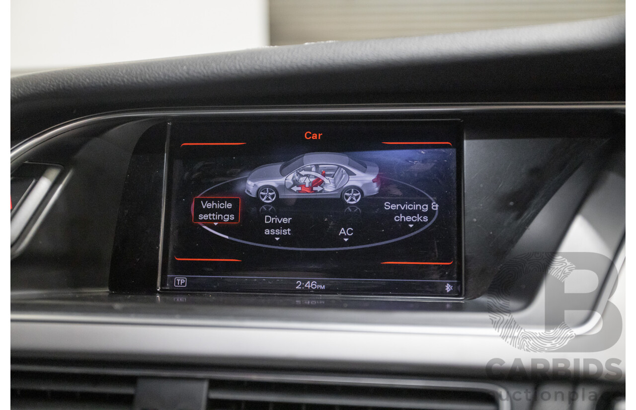 6/2013 Audi A4 2.0 TFSI Quattro (AWD) B8 MY13 4D Sedan Phantom Black Pearlescent Turbo 2.0L