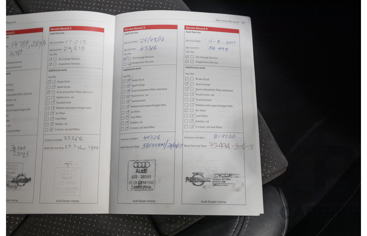 6/2013 Audi A4 2.0 TFSI Quattro (AWD) B8 MY13 4D Sedan Phantom Black Pearlescent Turbo 2.0L