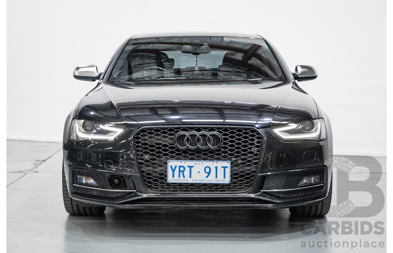 6/2013 Audi A4 2.0 TFSI Quattro (AWD) B8 MY13 4D Sedan Phantom Black Pearlescent Turbo 2.0L