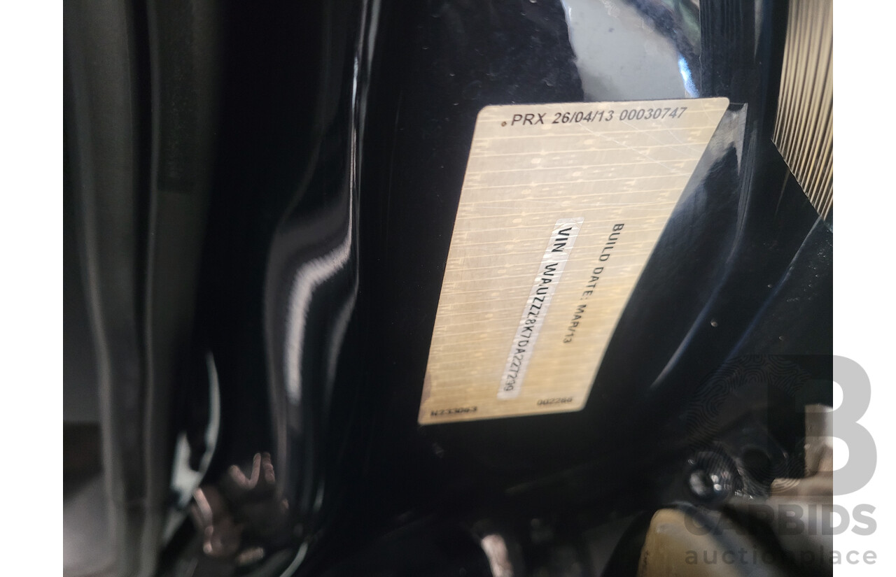 6/2013 Audi A4 2.0 TFSI Quattro (AWD) B8 MY13 4D Sedan Phantom Black Pearlescent Turbo 2.0L