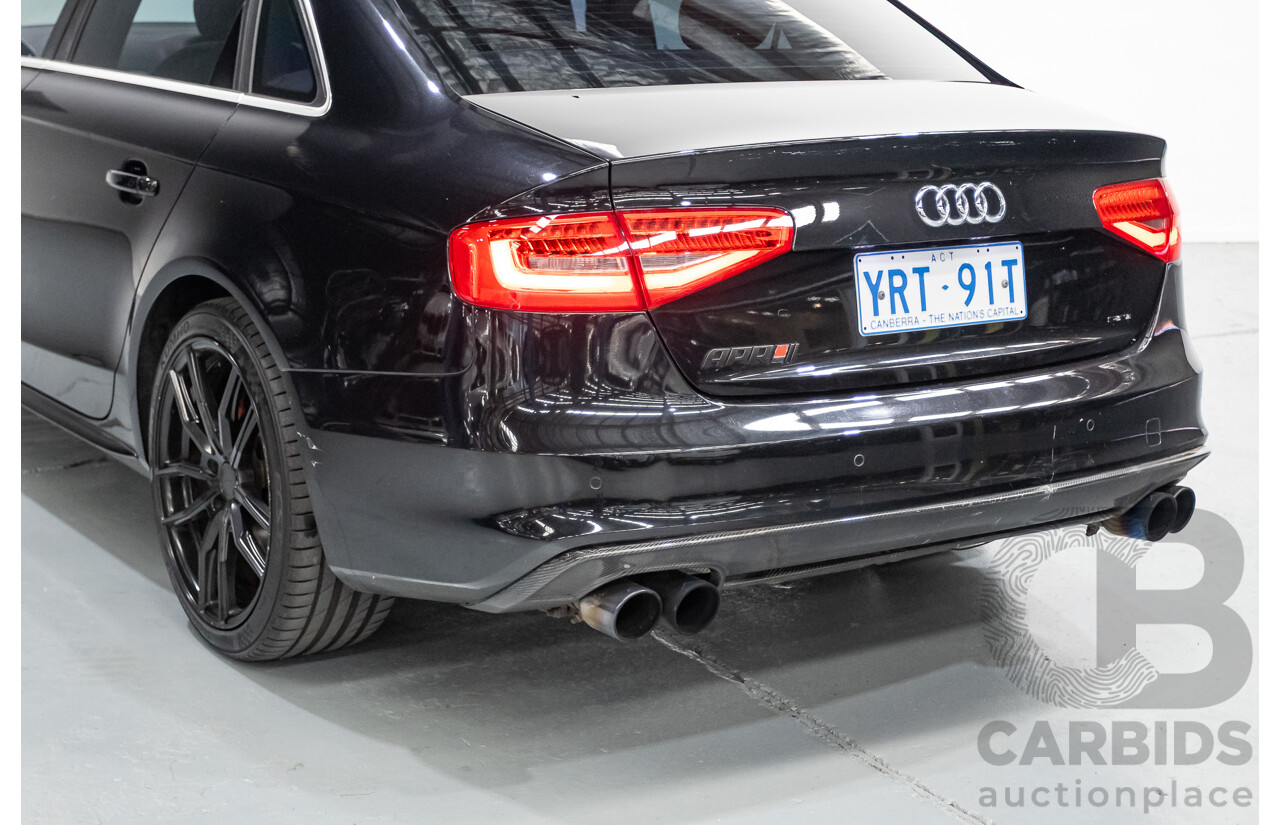 6/2013 Audi A4 2.0 TFSI Quattro (AWD) B8 MY13 4D Sedan Phantom Black Pearlescent Turbo 2.0L