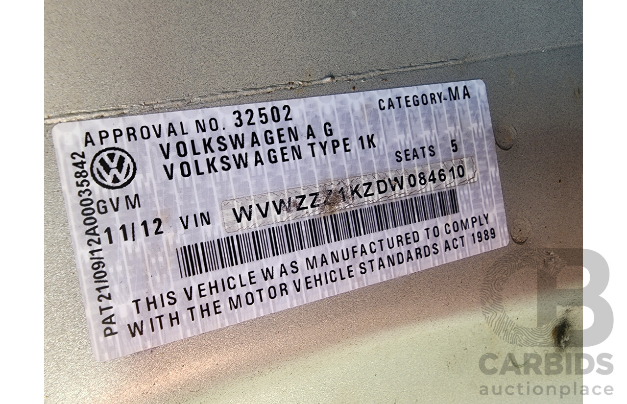 11/2012 Volkswagen Golf 118 TSI Comfortline 1K MY13 5d Hatchback Silver 1.4L