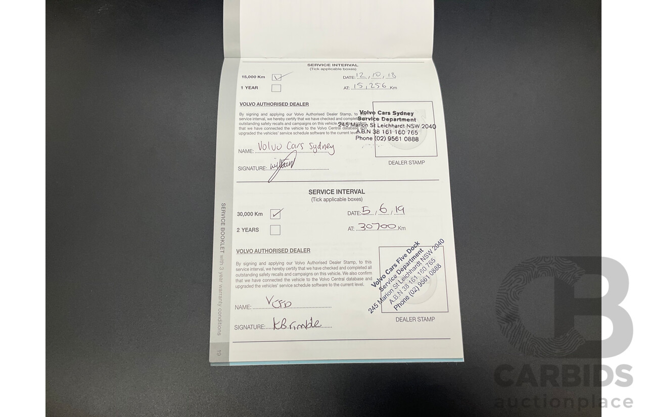 11/2017 Volvo XC60 T5 Inscription (AWD) 246 MY18 4d Wagon Ice White Turbo 2.0L