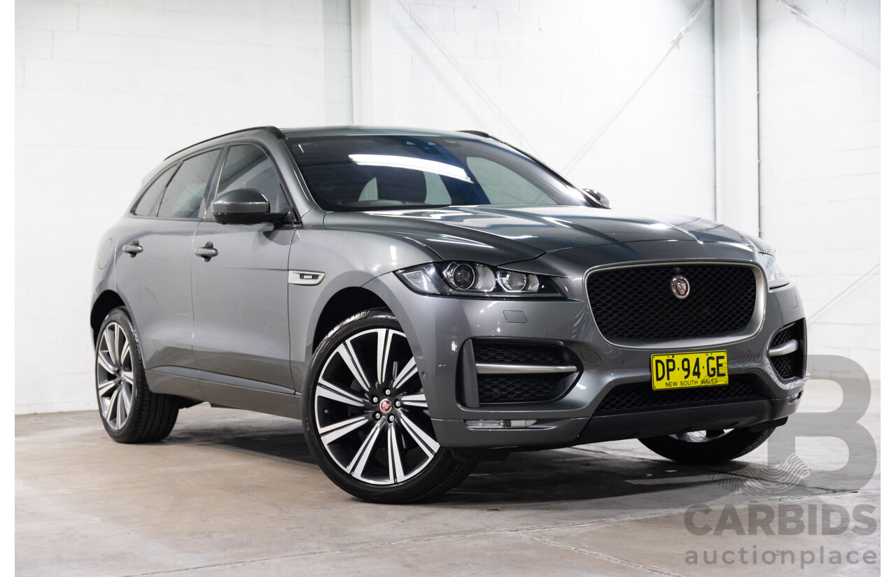 7/2016 Jaguar F-Pace 35t R-Sport (AWD) 4D Wagon Ammonite Grey Metallic Supercharged V6 3.0L