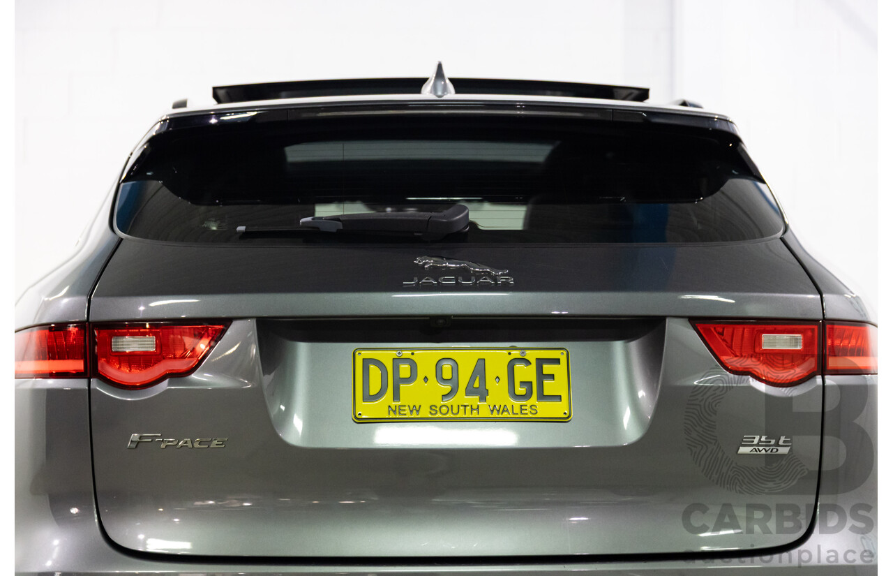 7/2016 Jaguar F-Pace 35t R-Sport (AWD) 4D Wagon Ammonite Grey Metallic Supercharged V6 3.0L