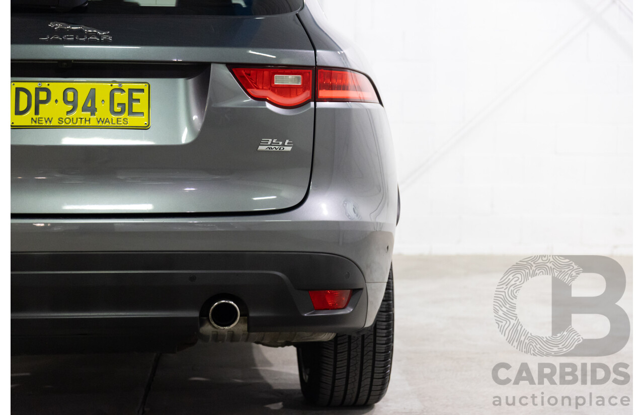7/2016 Jaguar F-Pace 35t R-Sport (AWD) 4D Wagon Ammonite Grey Metallic Supercharged V6 3.0L