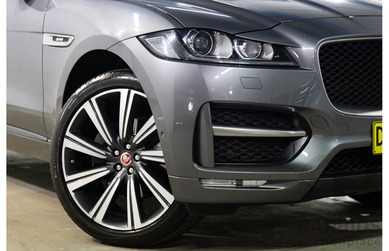 7/2016 Jaguar F-Pace 35t R-Sport (AWD) 4D Wagon Ammonite Grey Metallic Supercharged V6 3.0L