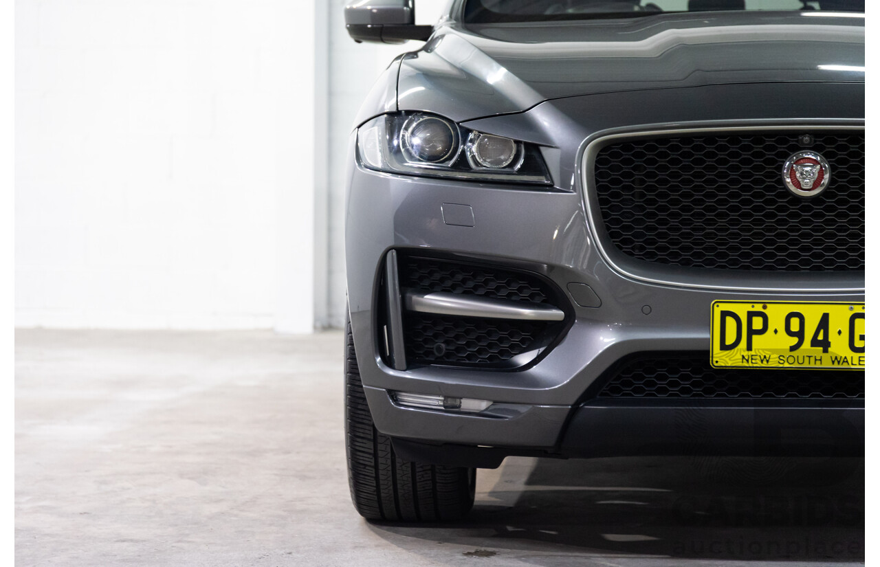 7/2016 Jaguar F-Pace 35t R-Sport (AWD) 4D Wagon Ammonite Grey Metallic Supercharged V6 3.0L