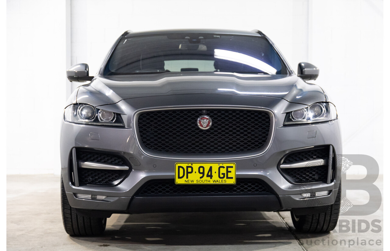 7/2016 Jaguar F-Pace 35t R-Sport (AWD) 4D Wagon Ammonite Grey Metallic Supercharged V6 3.0L
