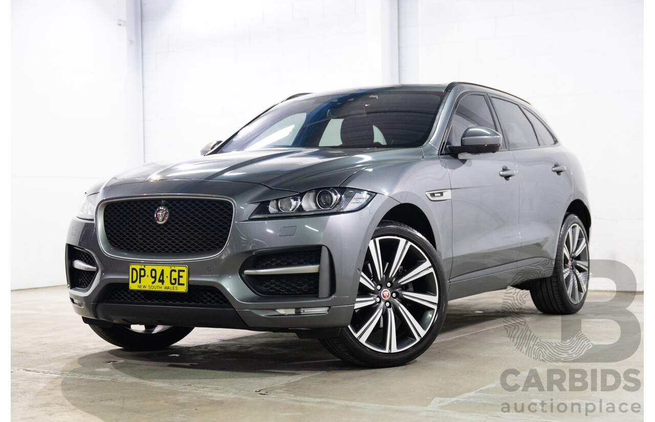 7/2016 Jaguar F-Pace 35t R-Sport (AWD) 4D Wagon Ammonite Grey Metallic Supercharged V6 3.0L