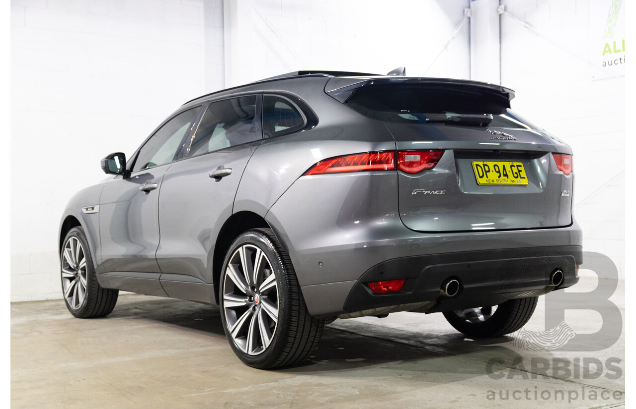 7/2016 Jaguar F-Pace 35t R-Sport (AWD) 4D Wagon Ammonite Grey Metallic Supercharged V6 3.0L