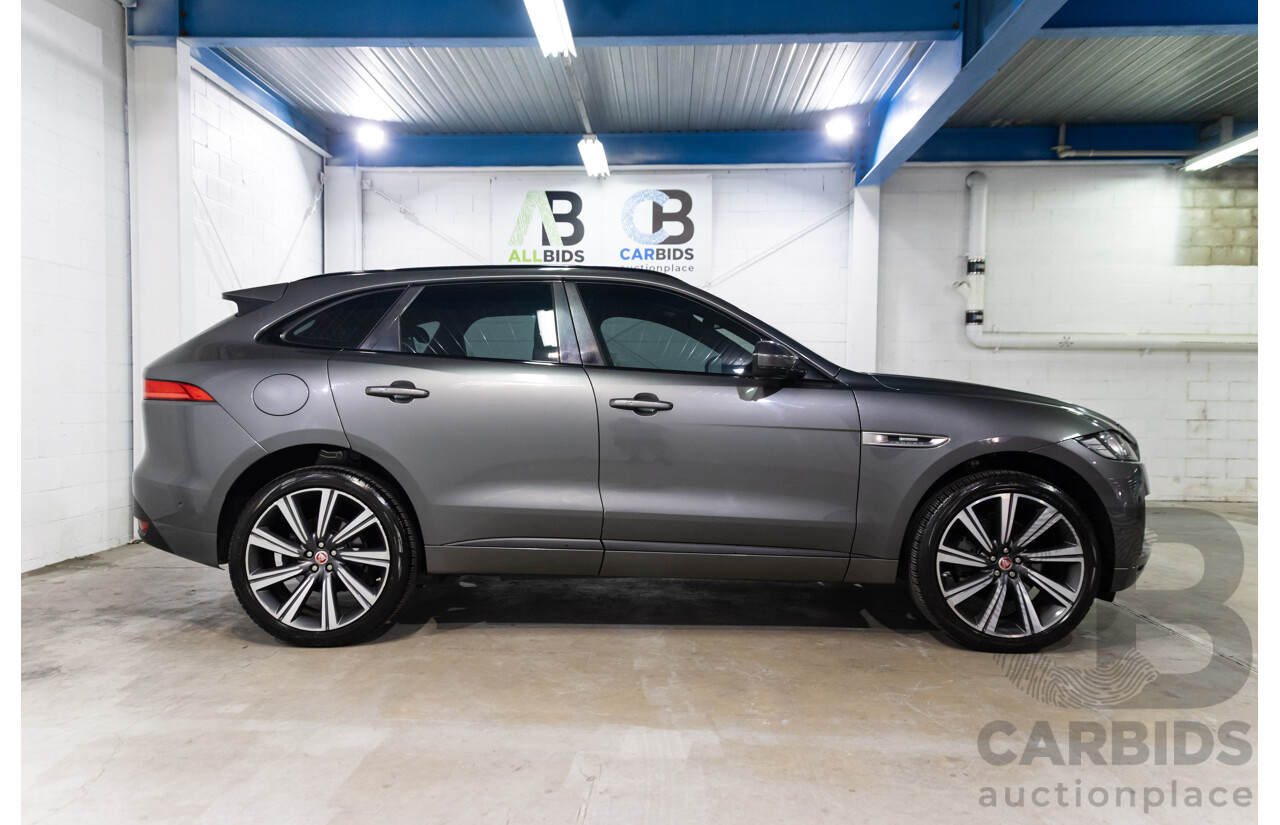 7/2016 Jaguar F-Pace 35t R-Sport (AWD) 4D Wagon Ammonite Grey Metallic Supercharged V6 3.0L