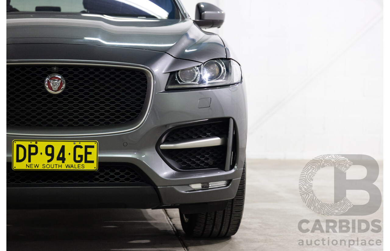 7/2016 Jaguar F-Pace 35t R-Sport (AWD) 4D Wagon Ammonite Grey Metallic Supercharged V6 3.0L