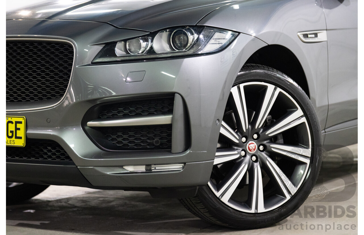 7/2016 Jaguar F-Pace 35t R-Sport (AWD) 4D Wagon Ammonite Grey Metallic Supercharged V6 3.0L