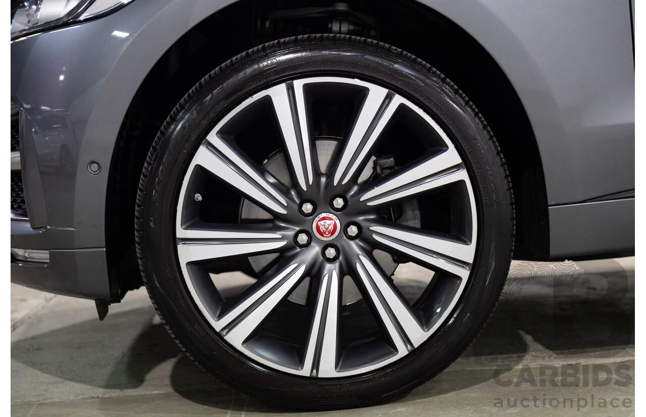 7/2016 Jaguar F-Pace 35t R-Sport (AWD) 4D Wagon Ammonite Grey Metallic Supercharged V6 3.0L