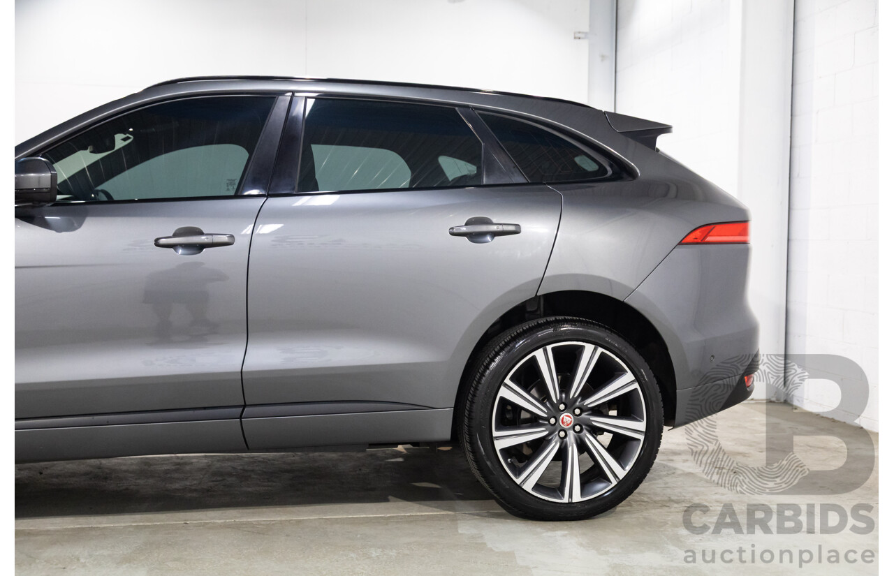 7/2016 Jaguar F-Pace 35t R-Sport (AWD) 4D Wagon Ammonite Grey Metallic Supercharged V6 3.0L