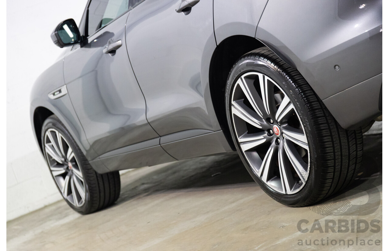 7/2016 Jaguar F-Pace 35t R-Sport (AWD) 4D Wagon Ammonite Grey Metallic Supercharged V6 3.0L