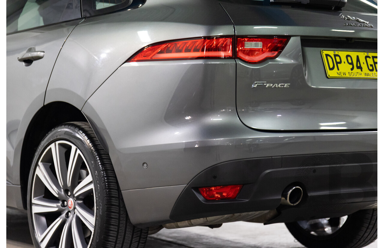 7/2016 Jaguar F-Pace 35t R-Sport (AWD) 4D Wagon Ammonite Grey Metallic Supercharged V6 3.0L