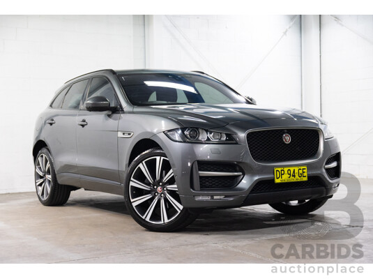 7/2016 Jaguar F-Pace 35t R-Sport (AWD) 4D Wagon Ammonite Grey Metallic Supercharged V6 3.0L