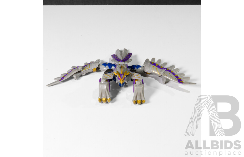 2002 Bandai Power Rangers Wilf Force Silver Zord with instructions