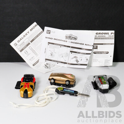 1997 Bandai Power Rangers Galaxy Morpher, 2002 Bandai Wind Morpher and 2001 Bandai Growl Phone