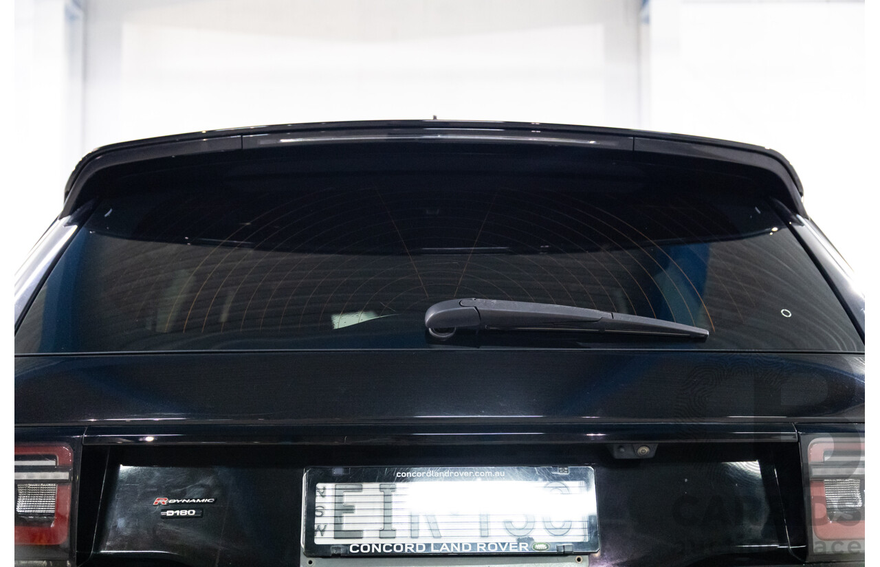 10/2019 Land Rover Discovery Sport D180 R-Dynamic SE (132kW) AWD L550 MY20 4D Wagon Santorini Black Metallic Turbo Diesel 2.0L - 7 Seater