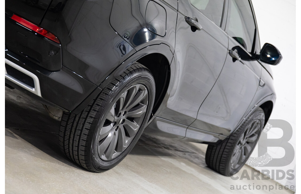 10/2019 Land Rover Discovery Sport D180 R-Dynamic SE (132kW) AWD L550 MY20 4D Wagon Santorini Black Metallic Turbo Diesel 2.0L - 7 Seater