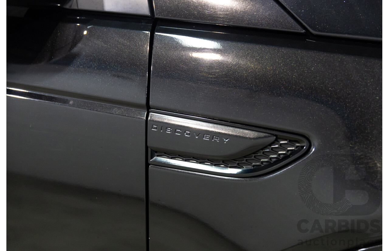 10/2019 Land Rover Discovery Sport D180 R-Dynamic SE (132kW) AWD L550 MY20 4D Wagon Santorini Black Metallic Turbo Diesel 2.0L - 7 Seater