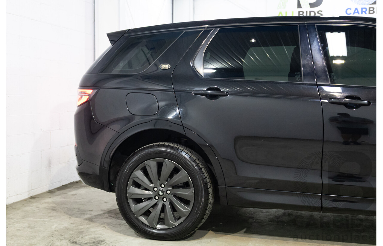 10/2019 Land Rover Discovery Sport D180 R-Dynamic SE (132kW) AWD L550 MY20 4D Wagon Santorini Black Metallic Turbo Diesel 2.0L - 7 Seater