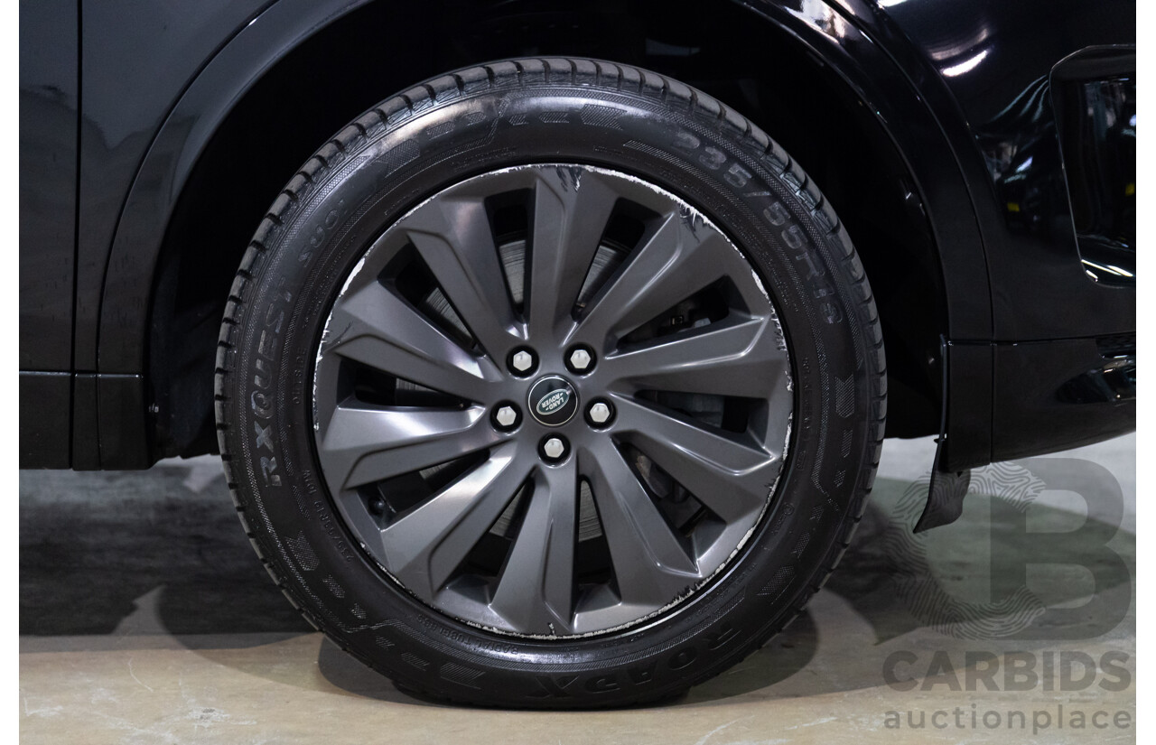 10/2019 Land Rover Discovery Sport D180 R-Dynamic SE (132kW) AWD L550 MY20 4D Wagon Santorini Black Metallic Turbo Diesel 2.0L - 7 Seater