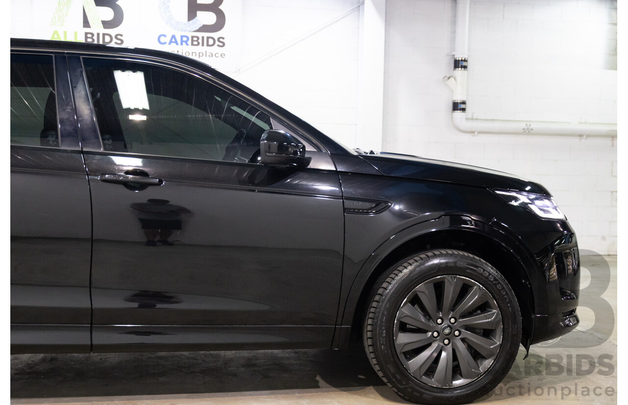 10/2019 Land Rover Discovery Sport D180 R-Dynamic SE (132kW) AWD L550 MY20 4D Wagon Santorini Black Metallic Turbo Diesel 2.0L - 7 Seater