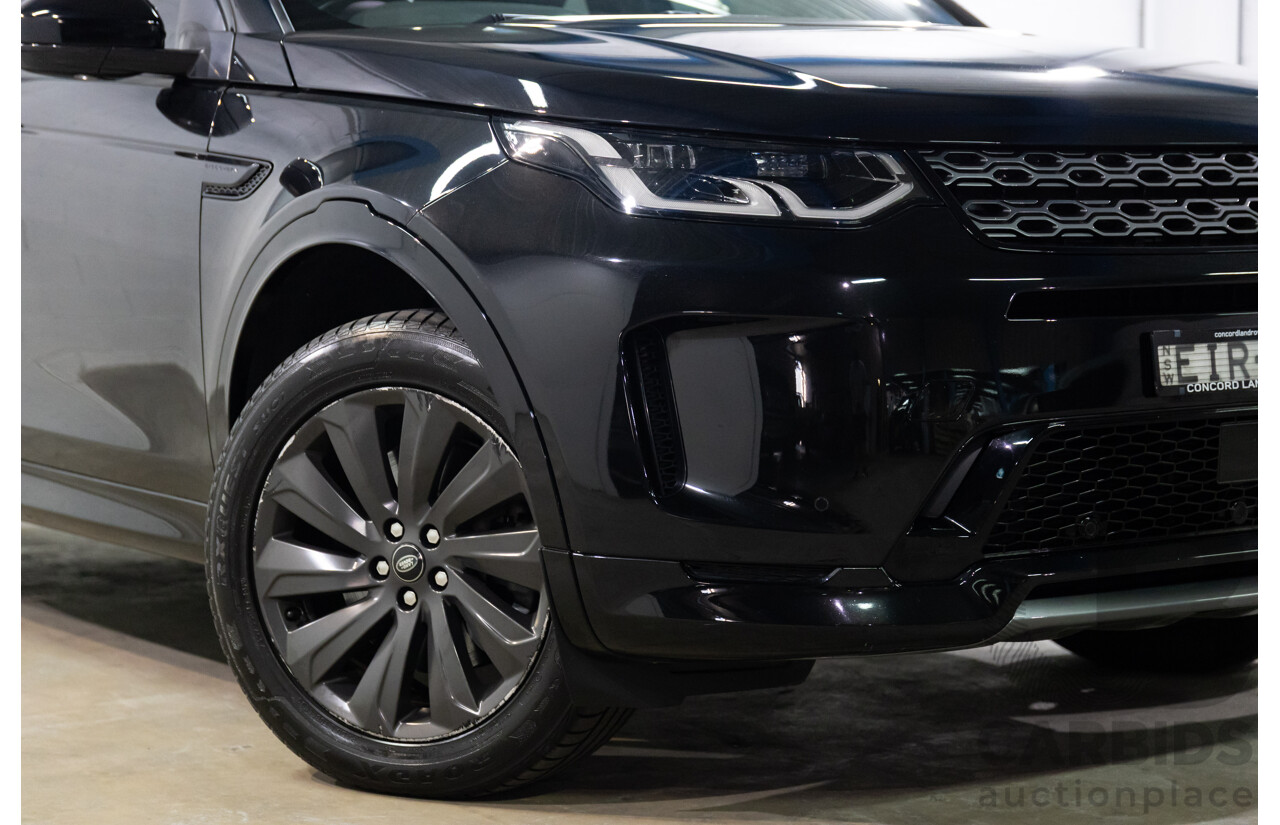 10/2019 Land Rover Discovery Sport D180 R-Dynamic SE (132kW) AWD L550 MY20 4D Wagon Santorini Black Metallic Turbo Diesel 2.0L - 7 Seater