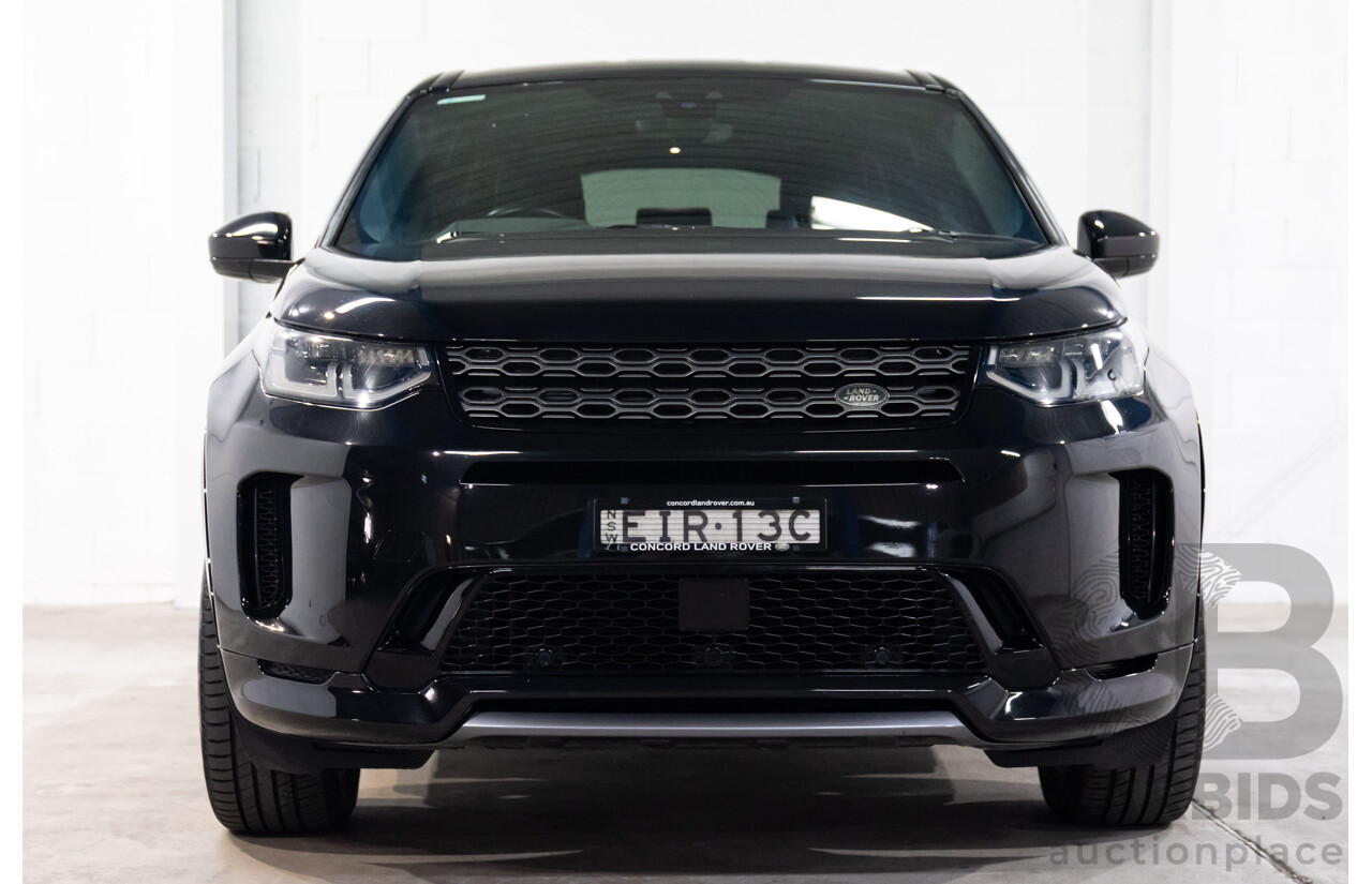 10/2019 Land Rover Discovery Sport D180 R-Dynamic SE (132kW) AWD L550 MY20 4D Wagon Santorini Black Metallic Turbo Diesel 2.0L - 7 Seater