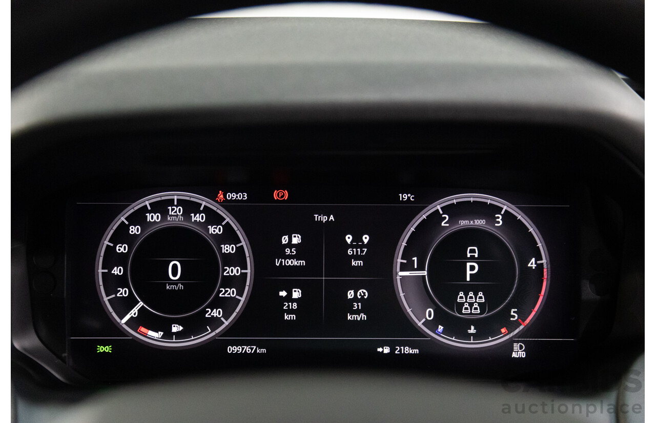 10/2019 Land Rover Discovery Sport D180 R-Dynamic SE (132kW) AWD L550 MY20 4D Wagon Santorini Black Metallic Turbo Diesel 2.0L - 7 Seater